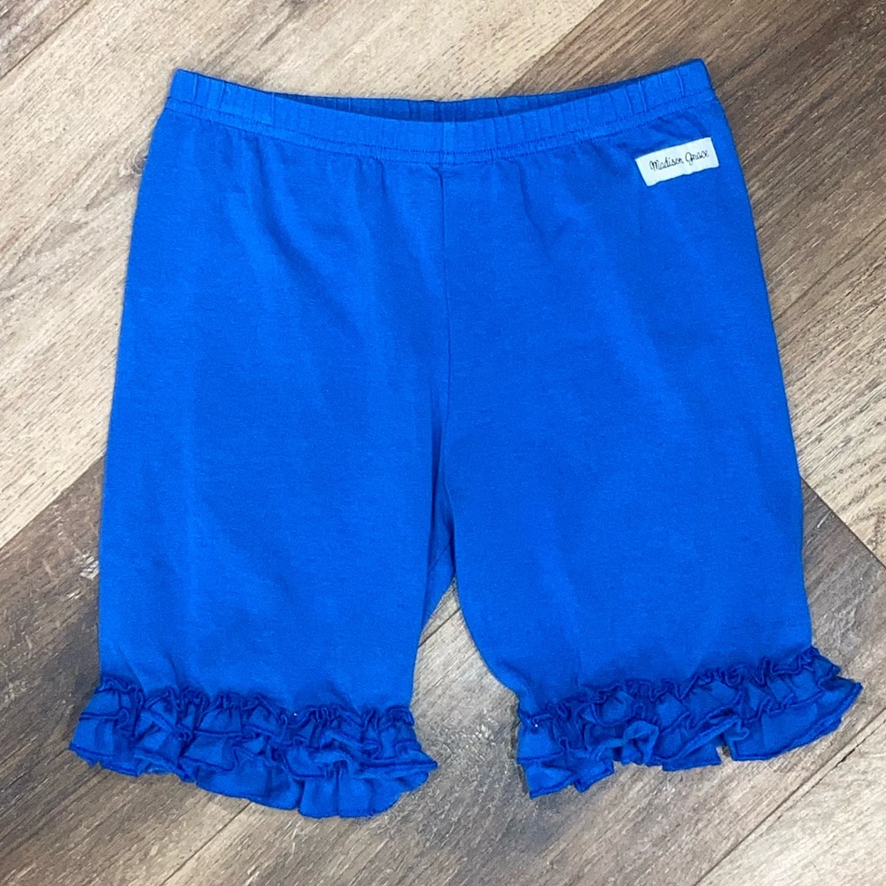 Madison Grace Blue Ruffle Shorts Bottoms Summer Size 14 Girl